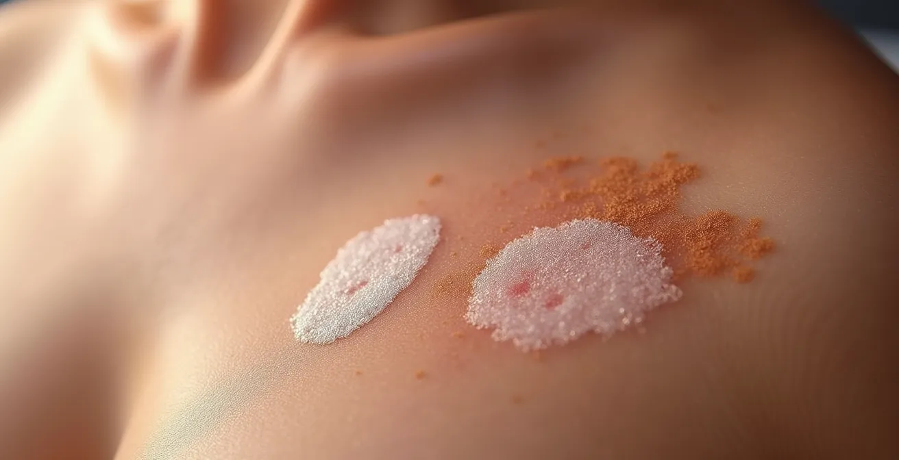 Comparaison visuelle de différents types de taches pigmentaires sur la peau