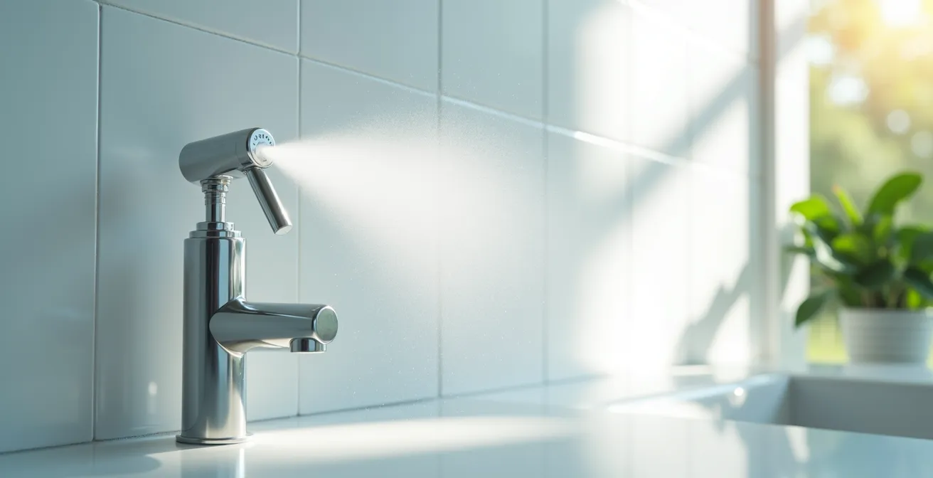 Brumisateur d'eau thermale protégeant la peau après le nettoyage